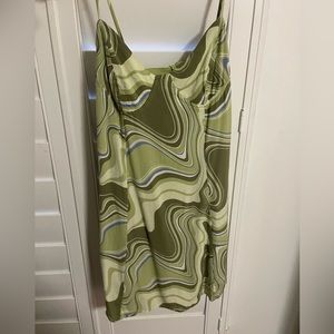 green mini dress